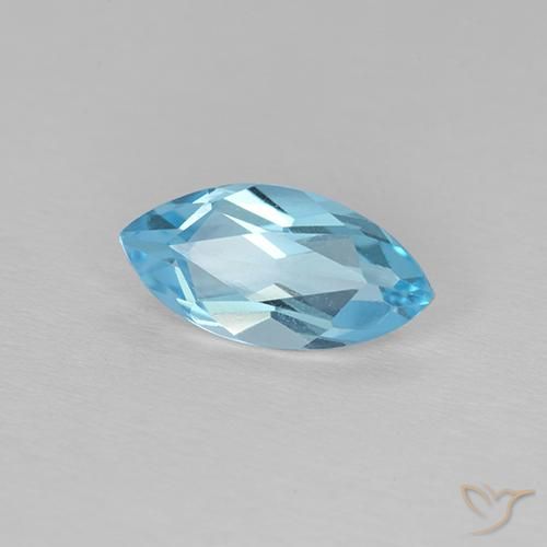 Topaze Bleu ciel naturelle Marquise, 1.38 ct, VVS-VS