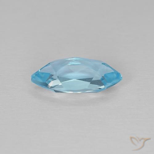 Topaze Bleu ciel naturelle Marquise, 1.38 ct, VVS-VS