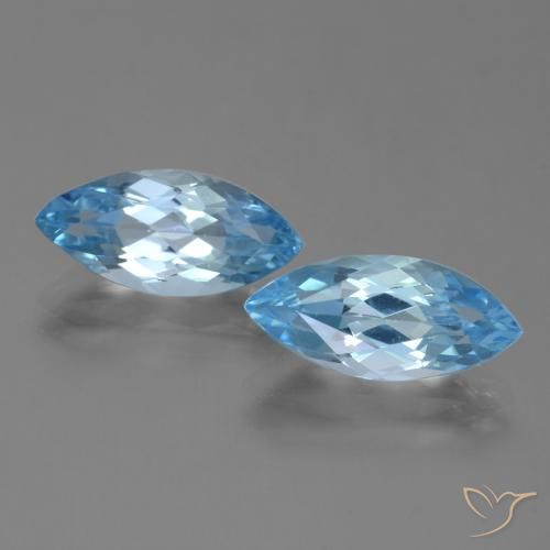 Shop natural 7.51ct Bleu Suisse Topaze gems, Marquise, from Brésil at GemSelect. In stock, global shipping!