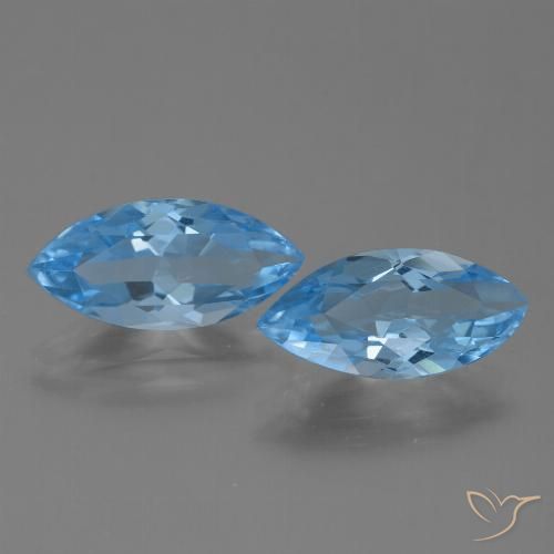 Shop natural 7.07ct Bleu Suisse Topaze gems, Marquise, from Brésil at GemSelect. In stock, global shipping!