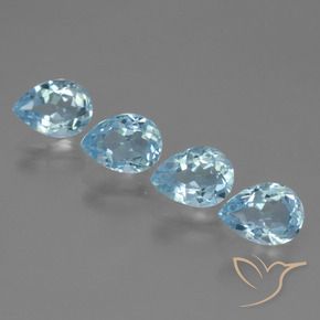 Shop natural 3.59ct Bleu ciel Topaze gems, En forme de poire, from Brésil at GemSelect. In stock, global shipping!