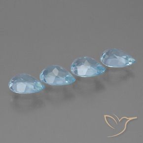 Shop natural 3.59ct Bleu ciel Topaze gems, En forme de poire, from Brésil at GemSelect. In stock, global shipping!