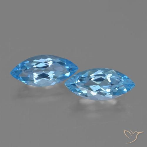 Shop natural 7.26ct Bleu Suisse Topaze gems, Marquise, from Brésil at GemSelect. In stock, global shipping!