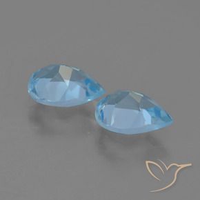 Shop natural 1.70ct Bleu Suisse Topaze gems, En forme de poire, from Brésil at GemSelect. In stock, global shipping!
