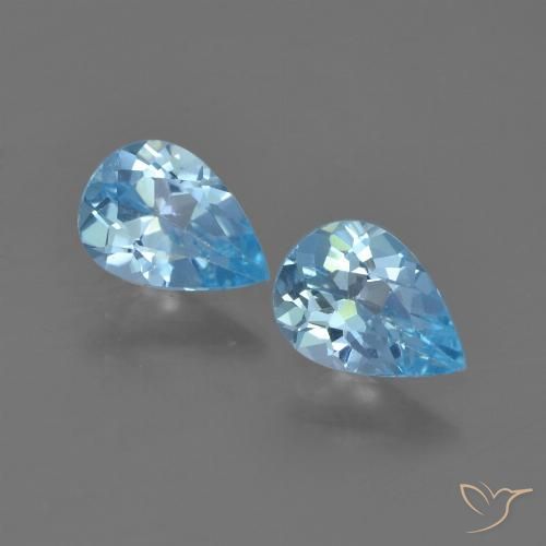 1.36ctw Naturel Bleu ciel Topaze, En forme de poire, VS