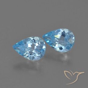 Shop natural 1.36ct Bleu ciel Topaze gems, En forme de poire, from Brésil at GemSelect. In stock, global shipping!