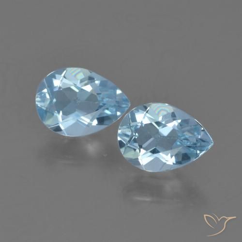 1.61ctw Naturel Bleu ciel Topaze, En forme de poire, VS