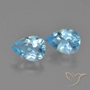 Shop natural 1.60ct Bleu ciel Topaze gems, En forme de poire, from Brésil at GemSelect. In stock, global shipping!