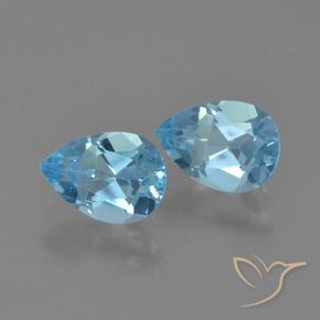 Shop natural 1.75ct Bleu Suisse Topaze gems, En forme de poire, from Brésil at GemSelect. In stock, global shipping!