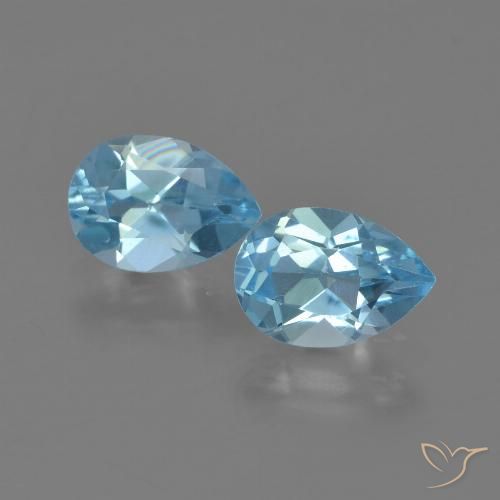 1.57ctw Naturel Bleu ciel Topaze, En forme de poire, VS