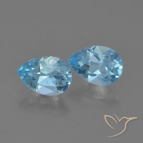 Shop natural 1.57ct Bleu ciel Topaze gems, En forme de poire, from Brésil at GemSelect. In stock, global shipping!