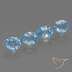 Shop natural 3.53ct Bleu Suisse Topaze gems, En forme de poire, from Brésil at GemSelect. In stock, global shipping!