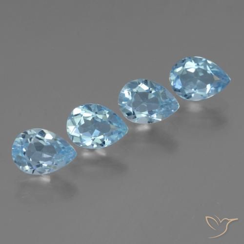Shop natural 3.70ct Bleu ciel Topaze gems, En forme de poire, from Brésil at GemSelect. In stock, global shipping!