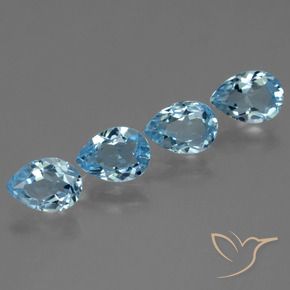 Shop natural 3.44ct Bleu ciel Topaze gems, En forme de poire, from Brésil at GemSelect. In stock, global shipping!
