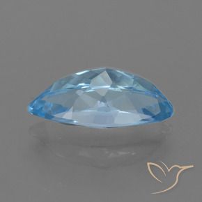 Topaze Bleu Suisse naturelle Marquise, 3.40 ct, VVS