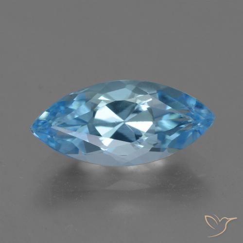 4.02ct Naturel Bleu ciel Topaze, Marquise, VVS