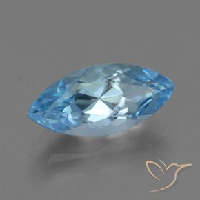 Topaze Bleu ciel naturelle Marquise, 4.02 ct, VVS