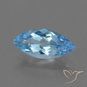 Topaze Bleu Suisse naturelle Marquise, 3.29 ct, VVS