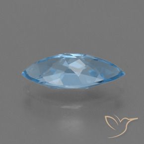 Topaze Bleu Suisse naturelle Marquise, 3.29 ct, VVS