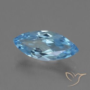 Topaze Bleu ciel naturelle Marquise, 3.16 ct, VVS