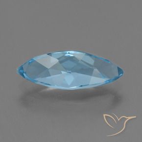 Topaze Bleu ciel naturelle Marquise, 3.78 ct, VVS