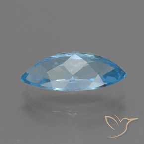 Topaze Bleu Suisse naturelle Marquise, 4.02 ct, VVS