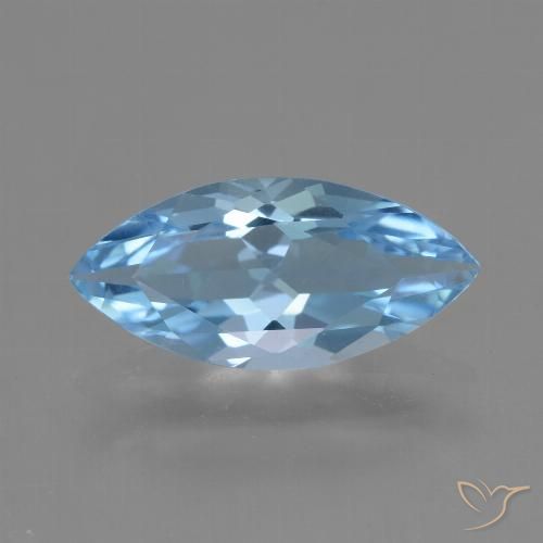 Topaze Bleu Suisse naturelle Marquise, 3.14 ct, VVS
