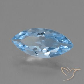 Topaze Bleu Suisse naturelle Marquise, 3.14 ct, VVS