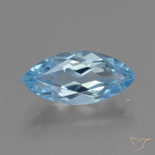 3.59ct Naturel Bleu ciel Topaze, Marquise, VVS