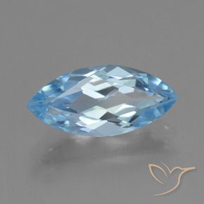 Topaze Bleu ciel naturelle Marquise, 3.59 ct, VVS
