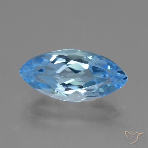 3.98ct Naturel Bleu Suisse Topaze, Marquise, VVS