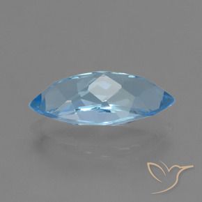 Topaze Bleu Suisse naturelle Marquise, 3.98 ct, VVS