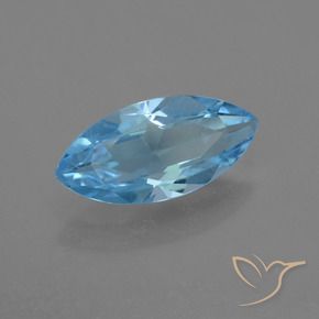 Topaze Bleu Suisse naturelle Marquise, 3.31 ct, VS