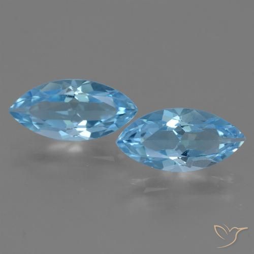 7.14ctw Naturel Bleu ciel Topaze, Marquise, VVS-VS
