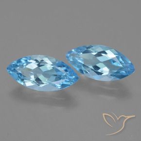 Shop natural 7.26ct Bleu Suisse Topaze gems, Marquise, from Brésil at GemSelect. In stock, global shipping!