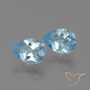 Shop natural 1.65ct Bleu Suisse Topaze gems, En forme de poire, from Brésil at GemSelect. In stock, global shipping!