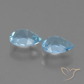 Shop natural 1.65ct Bleu Suisse Topaze gems, En forme de poire, from Brésil at GemSelect. In stock, global shipping!