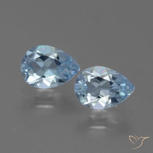1.68ctw Naturel Bleu ciel Topaze, En forme de poire, VVS-VS