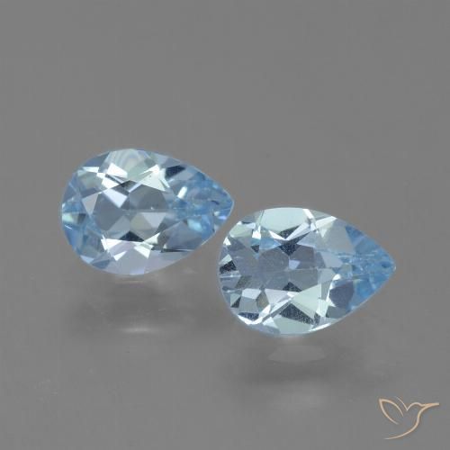 1.62ctw Naturel Bleu ciel Topaze, En forme de poire, VS