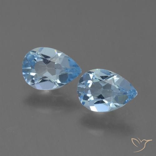 1.49ctw Naturel Bleu Suisse Topaze, En forme de poire, VS