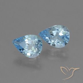Shop natural 1.47ct Bleu ciel Topaze gems, En forme de poire, from Brésil at GemSelect. In stock, global shipping!