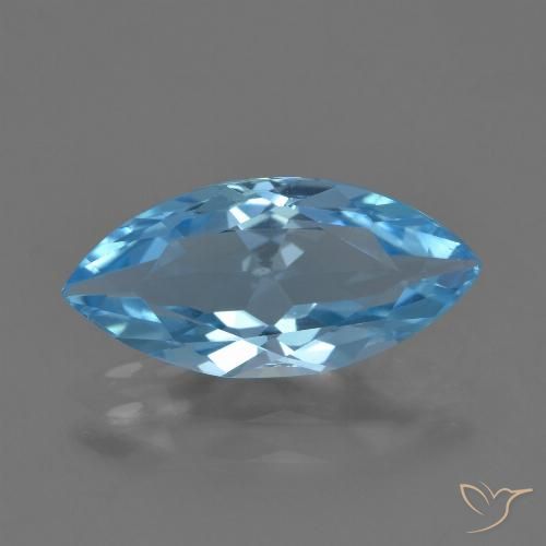3.46ct Naturel Bleu ciel Topaze, Marquise, VVS