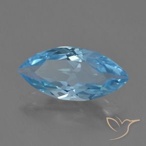 Topaze Bleu ciel naturelle Marquise, 3.46 ct, VVS