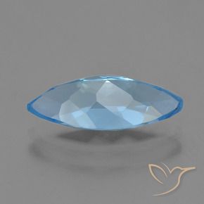 Topaze Bleu Suisse naturelle Marquise, 3.63 ct, VVS