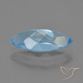 Topaze Bleu Suisse naturelle Marquise, 3.68 ct, VS