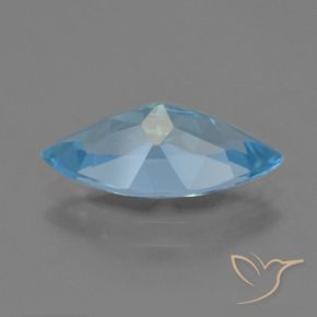 Topaze Bleu Suisse naturelle Marquise, 3.60 ct, VVS