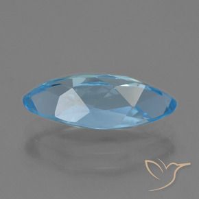 Topaze Bleu Suisse naturelle Marquise, 3.92 ct, VVS