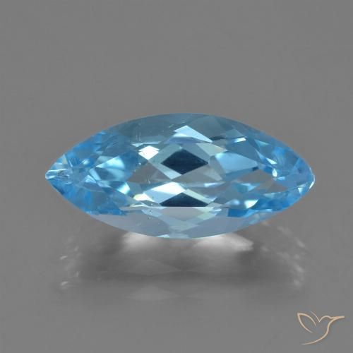 3.50ct Naturel Bleu Suisse Topaze, Marquise, VS