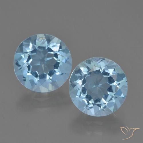 4.70ctw Naturel Bleu ciel Topaze, Tour, VVS-VS