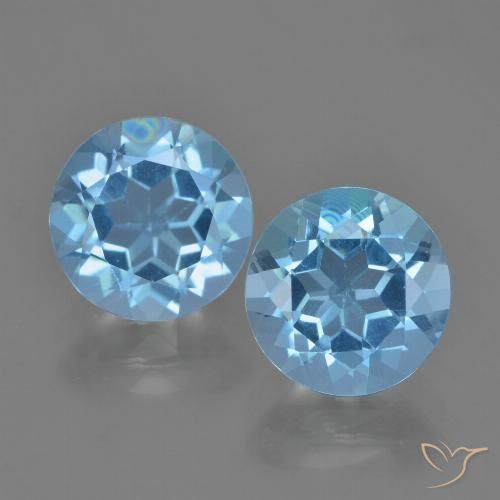 4.72ctw Naturel Bleu ciel Topaze, Tour, VVS-VS